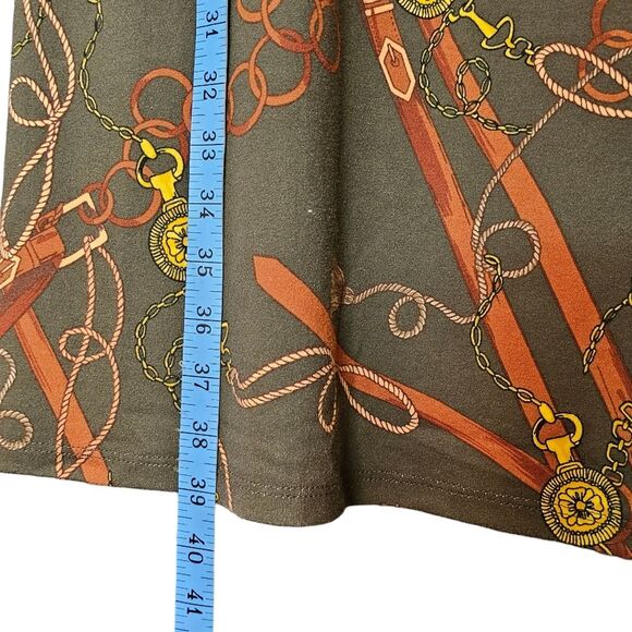 Talbots Cotton Equestrian Print Equestrian Print Shift Dress Size Mp - Picture 10 of 10